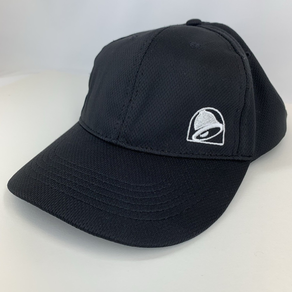 TACO BELL Black Hat White Logo Adjustable Snapback Employee Team Member Cap